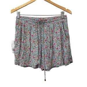 Allie Rose Floral Shorts Size Medium Boho Beach Summer Festival Pool Summer NEW